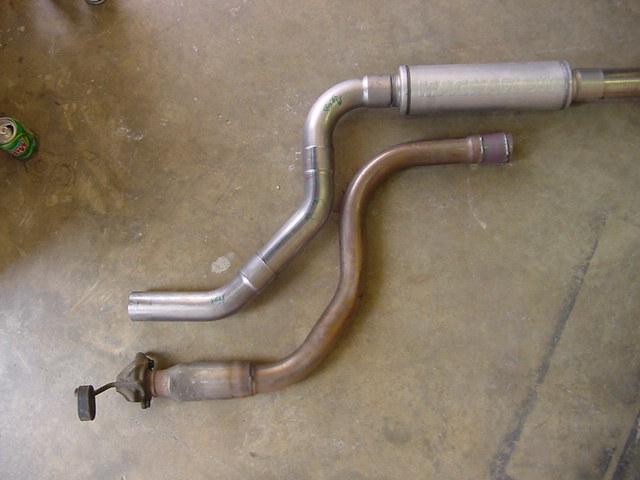 Crush bend exhaust