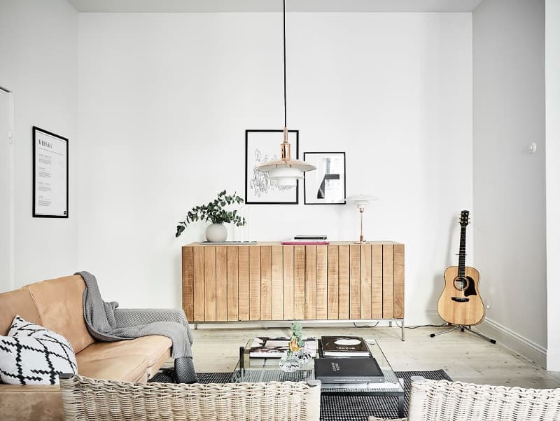 scandinavian living room sideboard