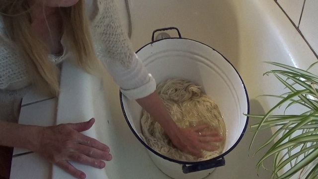 hand washed yarn