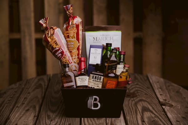 whiskey basket gift