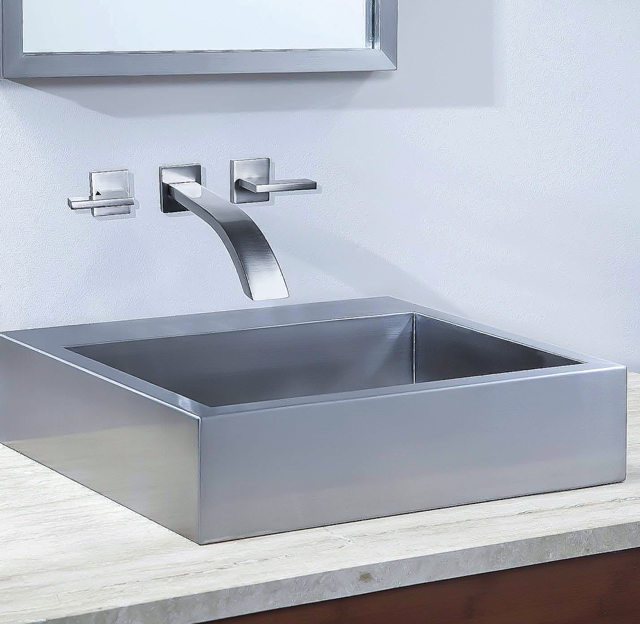 stainless steel bathroom sink