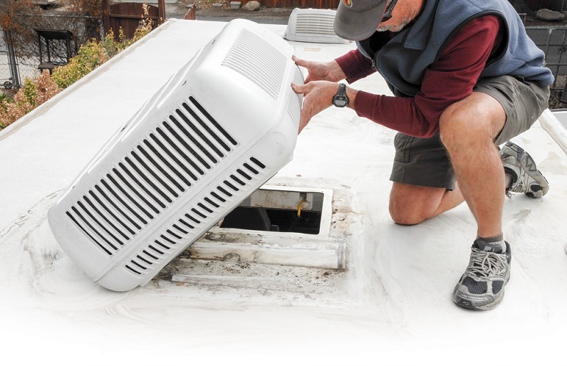 cleaning caravan roof vent