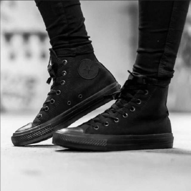 All Black Converse High Tops