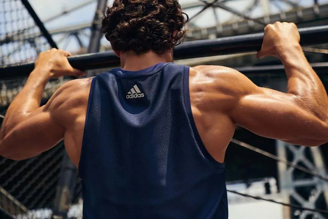 man working out in gym