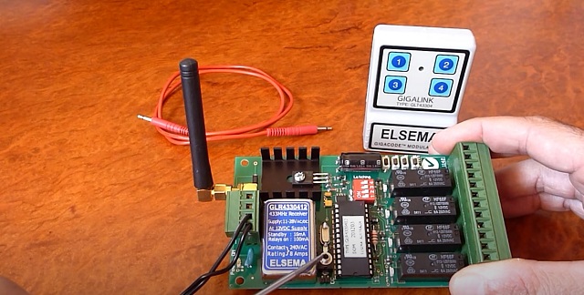 Close-up of elsema wireless transmitter
