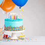 birthday party and cake