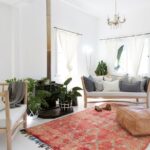 living room in boho style