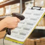 person using barcode reader
