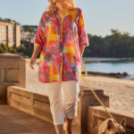 woman with her dog